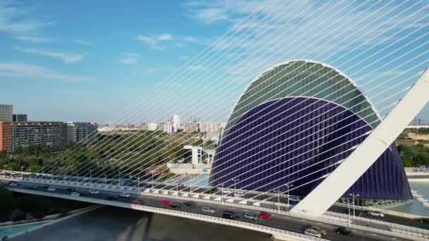 건물의 도시에서 유명한 랜드마크를 발렌시아 스페인 — 비디오