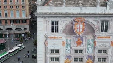 Genua, İtalya 'da güzel bir bina. Temmuz 2023 'te 4K' da yapıldı