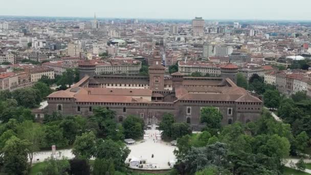 Castello Sforzesco Castelo Milão Milão Itália Feito Julho 2023 — Vídeo de Stock