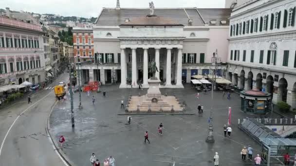 Génova City Centre Drone View Génova Itália Feito Julho 2023 — Vídeo de Stock