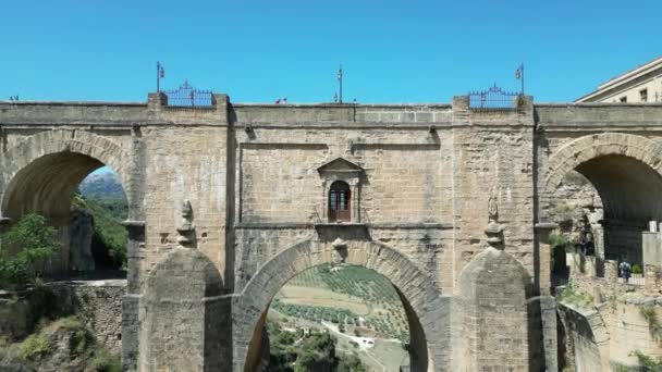 Puente Ronda Vista Drone Ronda España Hecho Julio 2023 — Vídeos de Stock