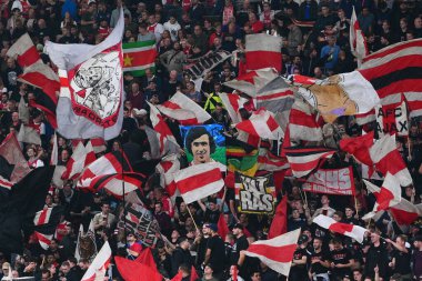 NETHERLANDS, AMSTERDAM - 26 Ekim 2022: UEFA Şampiyonlar Ligi maçı Ajax - Liverpool