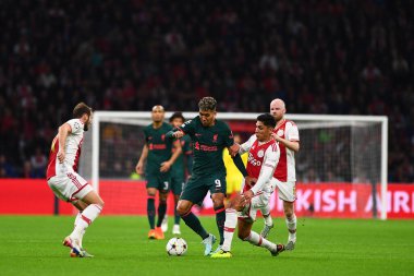 NETHERLANDS, AMSTERDAM - 26 Ekim 2022 Roberto Firmino. UEFA Şampiyonlar Ligi maçı Ajax Liverpool 'a karşı