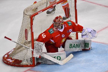 DUESSELDORF, Almanya - 25 Ekim 2022 Hokey maçı DEL Dusseldorfer EG - Icebaeren Berlin