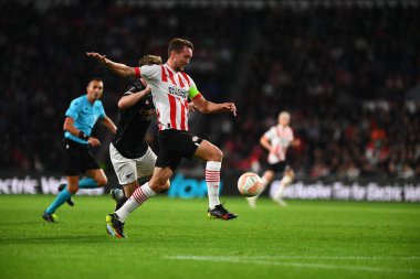 NETHERLANDS, EINDHOVEN - 27 Ekim 2022: Luuk de Jong. UEFA Avrupa Ligi PSV Eindhoven-Arsenal London maçı