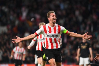 NETHERLANDS, EINDHOVEN - 27 Ekim 2022: Luuk de Jong. UEFA Avrupa Ligi PSV Eindhoven-Arsenal London maçı