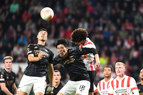 NETHERLANDS, EINDHOVEN - 27 Ekim 2022: UEFA Avrupa Ligi PSV Eindhoven Arsenal London 'a karşı