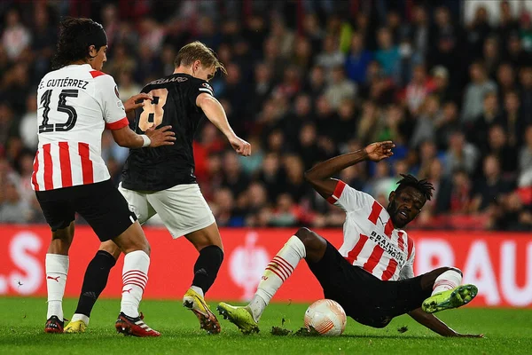 NETHERLANDS, EINDHOVEN - 27 Ekim 2022: UEFA Avrupa Ligi PSV Eindhoven Arsenal London 'a karşı