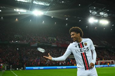 ALMANY, COLOGNE - 3 Kasım 2022 Jean-Clair Todibo. UEFA Avrupa Konferans Ligi 1. FC Koeln - RHEIN Enerji Stadyumu 'nda OGC Nthe