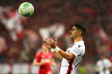 ALMANY, COLOGNE - 3 Kasım 2022: Youcef Atal. UEFA Avrupa Konferans Ligi 1. FC Koeln - RHEIN Enerji Stadyumu 'nda OGC Nthe