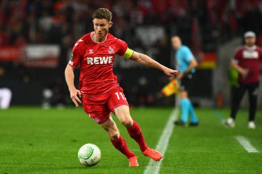 GERÇEK, COLOGNE - 3 Kasım 2022 Florian Kainz. UEFA Avrupa Konferans Ligi 1. FC Koeln - RHEIN Enerji Stadyumu 'nda OGC Nthe