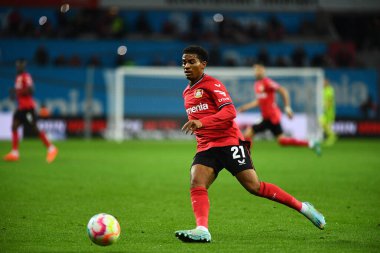 LEVERKUSEN, ALMANY - 06.11.22: Bundesliga FC Bayer 04 Leverkusen 1 'e karşı. Bayarena 'daki FC Union
