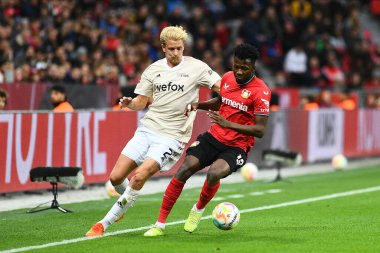 LEVERKUSEN, GERMANY - 06.11.22: Bundesliga FC Bayer 04 Leverkusen - 1. Bayarena 'daki FC Union