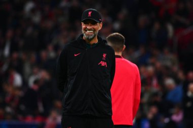 NETHERLANDS, AMSTERDAM - 26 Ekim 2022 Jurgen Klopp. UEFA Şampiyonlar Ligi maçı Ajax Liverpool 'a karşı