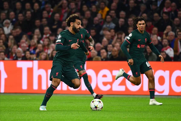 Nederländerna Amsterdam Oktober 2022 Mohamed Salah Uefa Champions League Match — Stockfoto