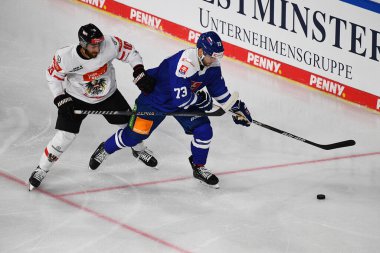 KREFELD, GERMANY - 10 Kasım 2022: Deutschland Kupası 2022, Avusturya - Yayla-Arena 'daki Slovakya 