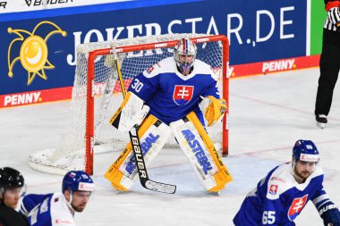 KREFELD, Almanya - NOVEMBER 10, 2022: GODLA Denis Deutschland Cup 2022, Avusturya - Yayla-Arena 'da Slovakya 