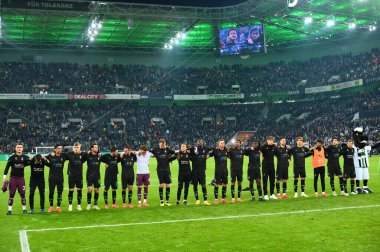 MOENCHENGLADBACH, ALMANY - 11 Kasım 2022: Borussia takımı. Bundesliga Borussia Moenchengladbach - Borussia Dortmund futbol karşılaşması