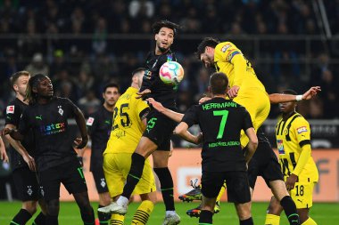 MOENCHENGLADBACH, GERMANY - 11 Kasım 2022: Bundesliga Borussia Moenchengladbach Borussia Dortmund 'a karşı futbol maçı