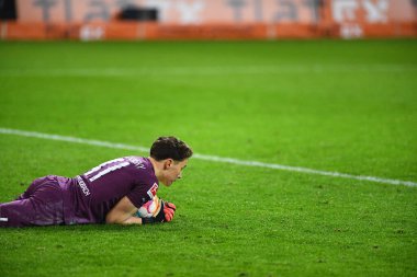 MENCHENGLADBACH, ALMANY - 11 Kasım 2022: Jan Olschowsky. Bundesliga Borussia Moenchengladbach - Borussia Dortmund futbol karşılaşması