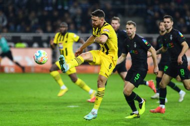 MENCHENGLADBACH, ALMANY - 11 Kasım 2022: Bundesliga Borussia Moenchengladbach - Borussia Dortmund futbol karşılaşması