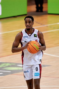 LEVERKUSEN, ALMANY - 16 YIL 2022 Abdul Mohamed. Barmen 2. Basketbol Bundesliga 'sı. Basketbol maçı Bayer Giants Leverkusen Medipolis SC Jena 'ya karşı
