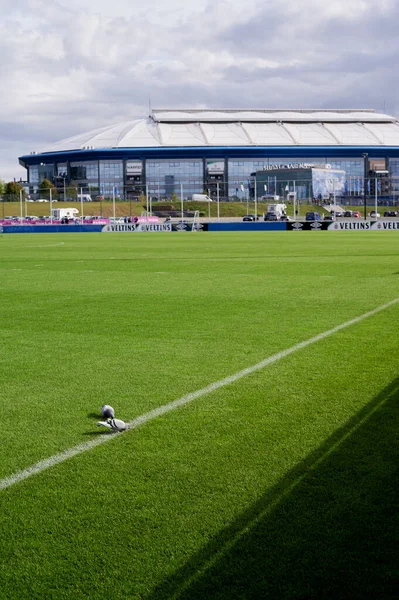 GELSENKIRCHEN, GERMANY - 2 Ekim 2022 Veltins Arena. Bundesliga FC Schalke 04 - Augsburg futbol karşılaşması