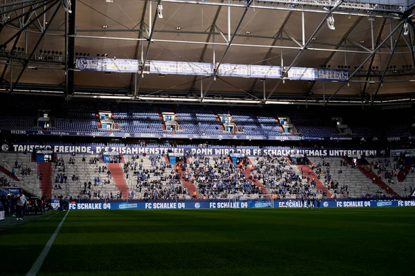 Gelsenkirchen Gelsenkirchen Germany October 2022 Veltins Arena 德甲Fc Schalke 04对奥格斯堡的足球比赛 — 图库照片