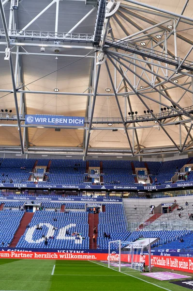 Gelsenkirchen Németország Október 2022 Veltins Aréna Labdarúgó Mérkőzés Bundesliga Schalke — Stock Fotó
