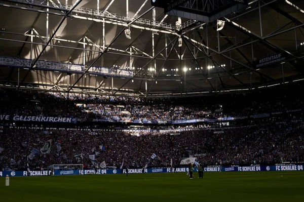 Gelsenkirchen Németország Október 2022 Veltins Aréna Labdarúgó Mérkőzés Bundesliga Schalke — Stock Fotó
