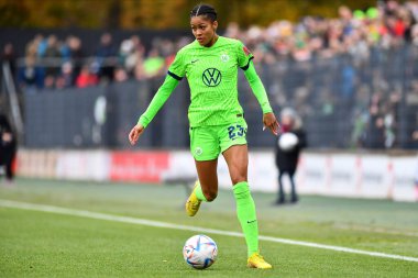 GERÇEK, COLOGNE - 27 YIL 2022 Sveindis Jane Jonsdottir. Bayanlar Bundesliga 1.FC Koeln Frauen-VfL Wolfsburg Frauen maçı