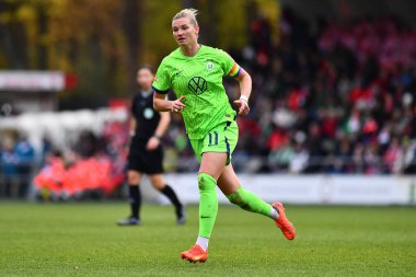 GERMANY, COLOGNE - NOWEMBER 27, 2022: Alexandra Popp. The match of Women Bundesliga 1.FC Koeln Frauen vs VfL Wolfsburg Frauen clipart