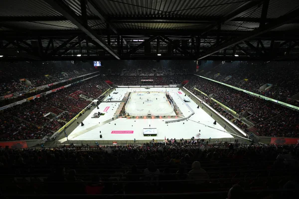Cologne Germany 2022年12月3日 ライン エネルギー ステーション 冬のゲーム ホッケー試合 コーナー Adler — ストック写真