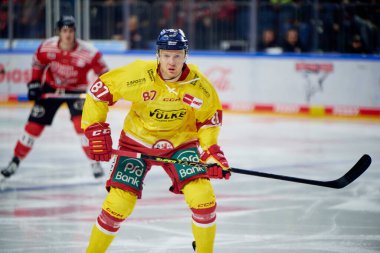 COLOGNE, ALMANY - 2 HAZİRAN 2023 Hokey maçı DeL Koelner Haie - Dusseldorfer EG 