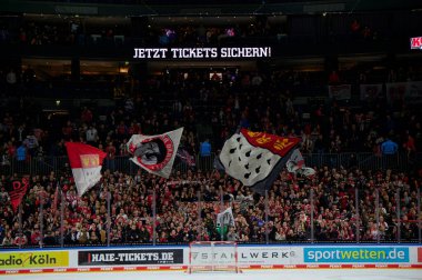 COLOGNE, ALMANY - 2 HAZİRAN 2023 Hokey maçı DeL Koelner Haie - Dusseldorfer EG 