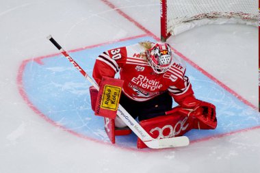 COLOGNE, ALMANY - 2 HAZİRAN 2023 Hokey maçı DeL Koelner Haie - Dusseldorfer EG 