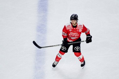 COLOGNE, ALMANY - 2 HAZİRAN 2023 Hokey maçı DeL Koelner Haie - Dusseldorfer EG 