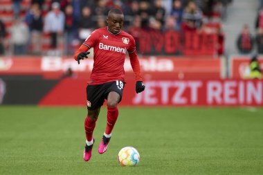 LEVERKUSEN, GERMANY - 15.01.23: Moussa Diaby. The friendly match FC Bayer 04 Leverkusen vs F.C. Copenhagen at BayArena