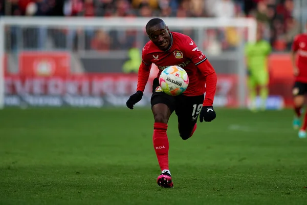 LEVERKUSEN, GERMANY - 15.01.23: Moussa Diaby. The friendly match FC Bayer 04 Leverkusen vs F.C. Copenhagen at BayArena
