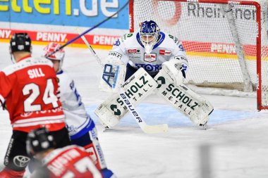 COLOGNE, GERMANY - JANUARY 18, 2023: MARVIN CUEPPER. Hockey match DEL Koelner Haie - Schwenninger Wild Wings