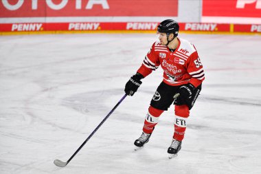 COLOGNE, GERMANY - JANUARY 18, 2023: CARTER PROFT. Hockey match DEL Koelner Haie - Schwenninger Wild Wings