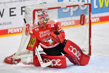 COLOGNE, GERMANY - JANUARY 18, 2023: MIRKO PANTKOWSKI. Hockey match DEL Koelner Haie - Schwenninger Wild Wings