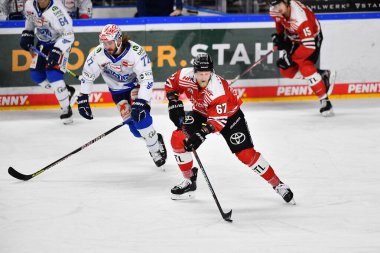 COLOGNE, GERMANY - JANUARY 18, 2023: STANISLAV DIETZ. Hockey match DEL Koelner Haie - Schwenninger Wild Wings