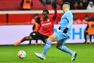 LEVERKUSEN, GERMANY - 25.01.23: Jeremie Frimpong. The Bundesliga match FC Bayer 04 Leverkusen vs VfL Bochum at BayArena