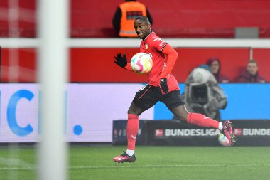 LEVERKUSEN, GERMANY - 25.01.23: Moussa Diaby. The Bundesliga match FC Bayer 04 Leverkusen vs VfL Bochum at BayArena
