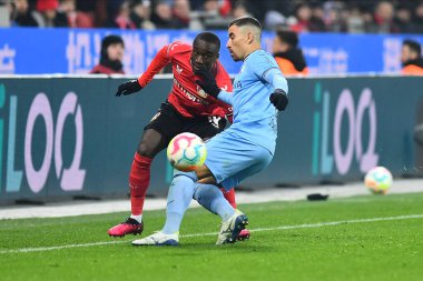 LEVERKUSEN, GERMANY - 25.01.23: Moussa Diaby. The Bundesliga match FC Bayer 04 Leverkusen vs VfL Bochum at BayArena