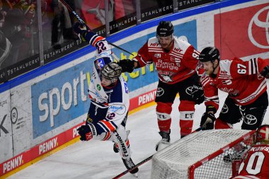 COLOGNE, GERMANY - JANUARY 24, 2023:  Hockey match DEL Koelner Haie - Iselorhn Roosters