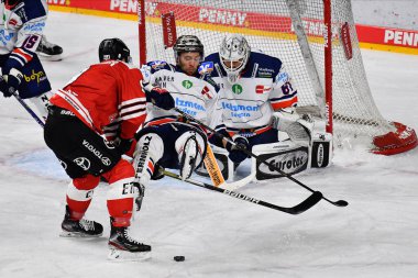 COLOGNE, GERMANY - JANUARY 24, 2023:  Hockey match DEL Koelner Haie - Iselorhn Roosters