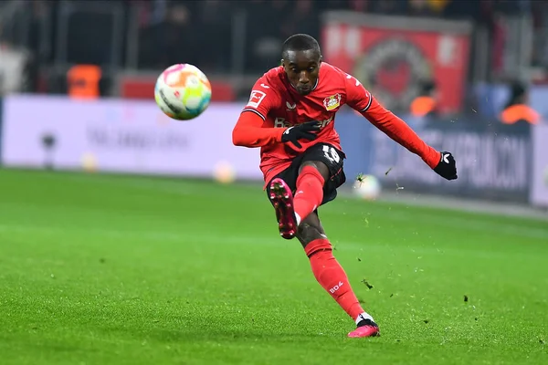 LEVERKUSEN, GERMANY - 25.01.23: Moussa Diaby. The Bundesliga match FC Bayer 04 Leverkusen vs VfL Bochum at BayArena