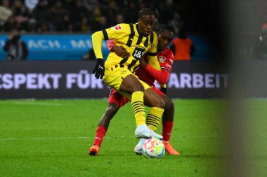 LEVERKUSEN, GERMANY - 29.01.23: The Bundesliga match FC Bayer 04 Leverkusen vs Borussia Dortmund at BayArena